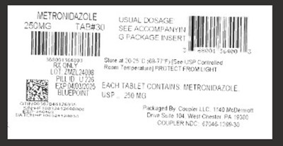 Label (Metronidazole 250mg)